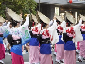 The Awa Dance Festival (阿波踊り, Awa Odori) in Tokushima.